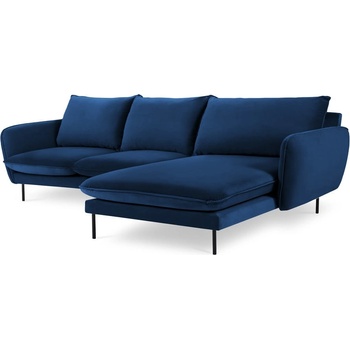 Cosmopolitan Design Ъглов диван от синьо кадифе (десен ъгъл) Vienna - Cosmopolitan Design (COS_RC_51_F1_VIENNA3)