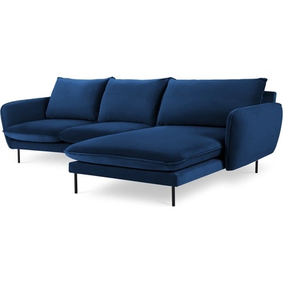 Cosmopolitan Design Ъглов диван от синьо кадифе (десен ъгъл) Vienna - Cosmopolitan Design (COS_RC_51_F1_VIENNA3)