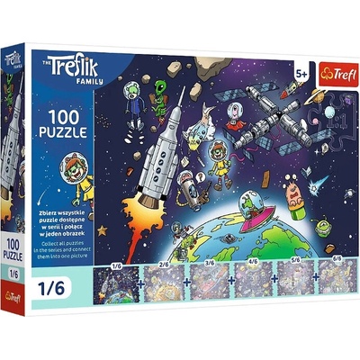 Trefl Treflinka vo vesmíre 100 dielov