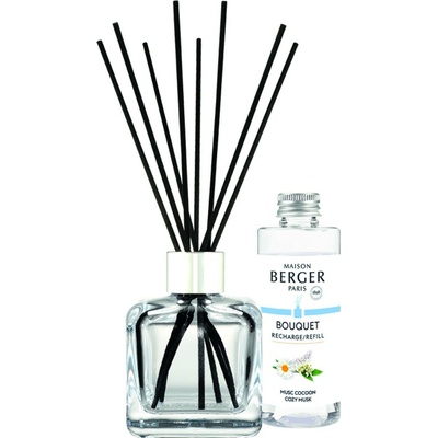 Maison Berger Paris Darčeková sada aróma difuzér Cube + náplň Cozy Musk 100 ml