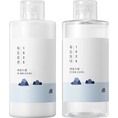 Round Lab 1025 Dokdo Toner + Lotion 200 ml + pleťová emulze 200 ml