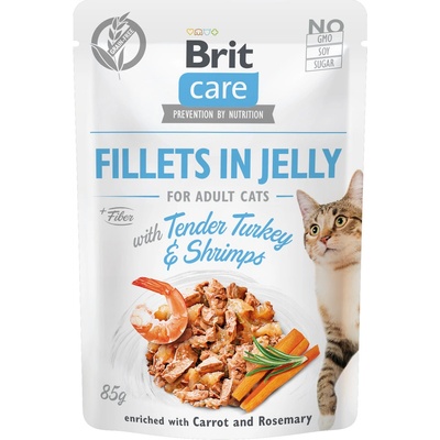 Brit Care Cat Fillets in Jelly Turkey&Shrimps 85 g – Zbozi.Blesk.cz