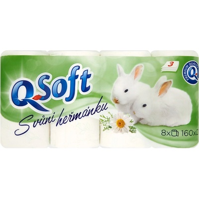 Q-Soft jemný s vôňou kamiliek 3-vrstvý 8 ks