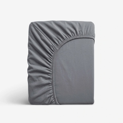 Goldea jersey elastické prostěradlo tmavě šedé 180x200