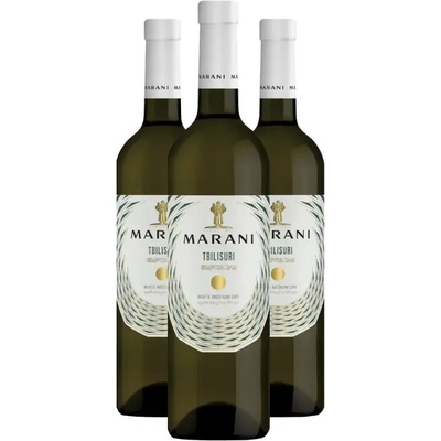 Marani TBILISURI biele polosuché víno 12% 3 x 0,75 l (holá lahev)