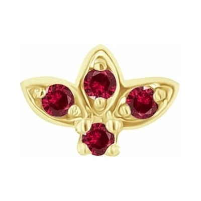 Eppi Zlatá piercing náušnica s rubínmi Ciera E46051