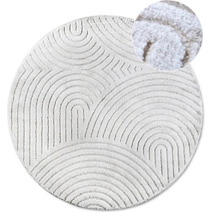 Elle Decoration Бял кръгъл килим ø 200 cm Panglao New York White - Elle Decoration (106203-200)