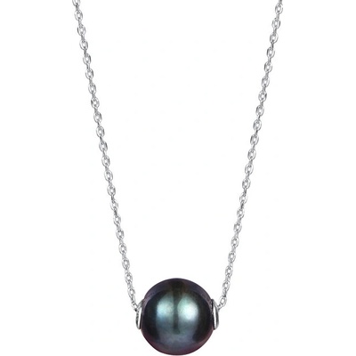 JwL Luxury Pearls Dámsky náhrdelník s pravou čiernou perlou JL0582