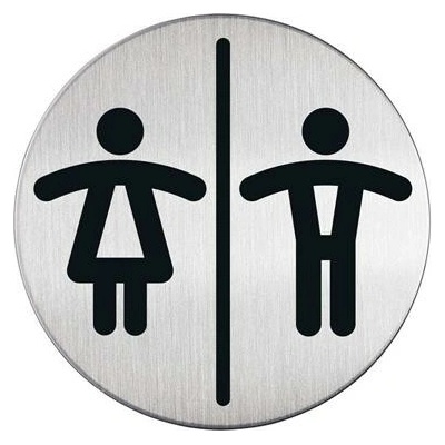 Informačný piktogram, samolepiaci, DURABLE "Dámske-Pánske WC"