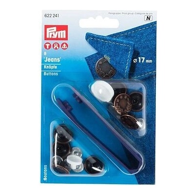 Knoflíky kovové JEANS - 17 mm - PRYM varianta staromosaz 2 – Zboží Dáma