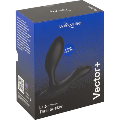 WE-VIBE Vector+ - акумулаторен смарт анален вибратор (черен)