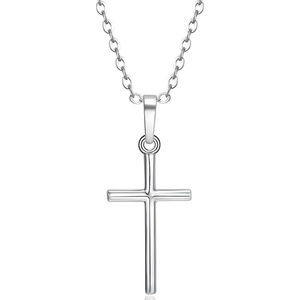 HARAHU Колие US-34222 Cross - Сребърен KP34222