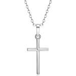 HARAHU Колие US-34222 Cross - Сребърно KP34222