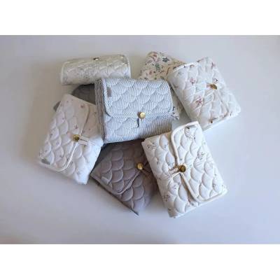 Cam Cam Copenhagen Подложка за повиване за бебе Classic Stripes Blue, Praline (301.P85)