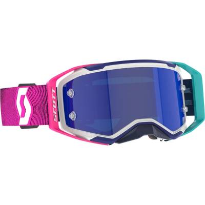SCOTT Маска Scott Prospect 2.0 Amp Chrome S2 Goggles - Stealth Blue / Radiant Pink / Glas: Blue Chrome - размер One Size (205-6801-0211)