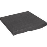 vidaXL Стенен рафт тъмнокафяв 60x60x(2-6) см обработен масивен дъб (363775)