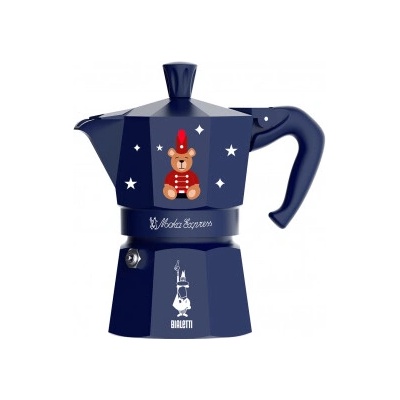 Bialetti Moka Express 3 Joyful Christmas modrá – Zboží Mobilmania