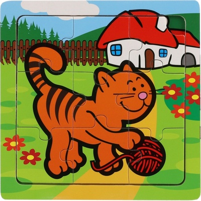 Teddies mini puzzle 9 dielikov Moje prvé zvieratká pre najmenších Mačka