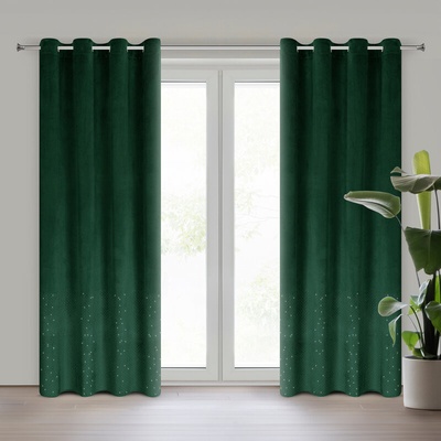Takoy Závěs ARIADNA z veluru zdobený třpytivými kamínky 140 x 250 cm-HF-452839 | 140 x 250 cm