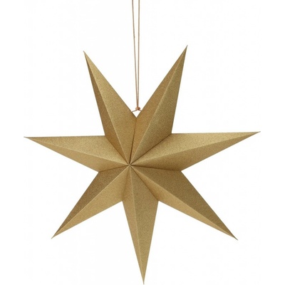 Vianočná papierová dekorácia Gold star 60 x 60 x 1,5 cm