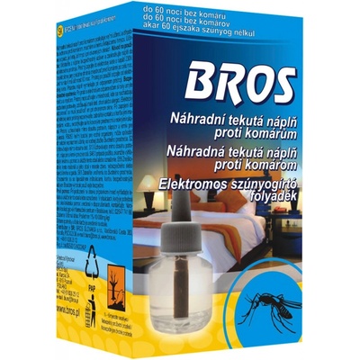 Bros elektrický odpařovač proti komarům s tekutou náplní 40ml (60 nocí)