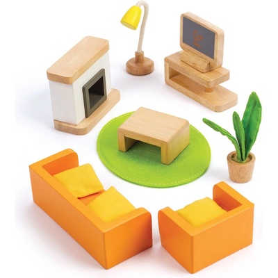 Hape Комплект дървени мини мебели Hape - Всекидневна (H3452)