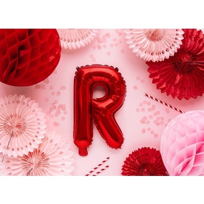 Party Deco FB2M R 007 Fóliový balón červený písmeno 35 cm R