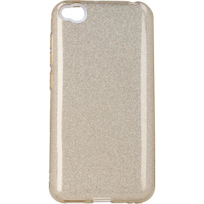 Pouzdro TopQ Xiaomi Redmi Go glitter zlatý