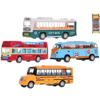 Mikro Автобус 10см метален заден ход 4бр в кутия