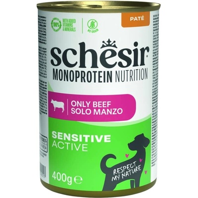 Schesir Dog Monoprotein Active Hověcí paté 400 g