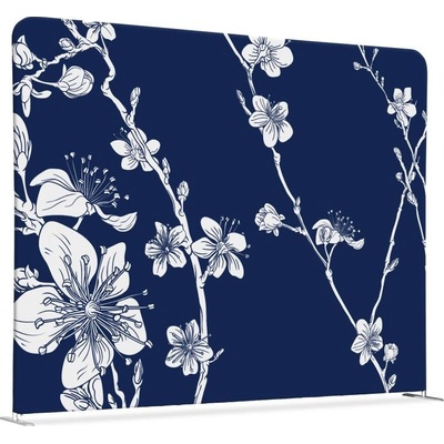 Jansen Display Oboustranný Japonské třešňové květy modré 150 x 150 cm