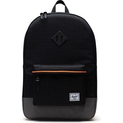Herschel Heritage Black Grid Gargoyle Sun Orange 21,5 l