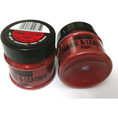 Kůže a textilní barva 50 ml třpytivě červená