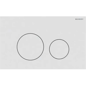 Geberit Sigma40 - Бутон за казанче, лесен за почистване (easy to clean), бял мат 115.628. JT. 1 (115.628.JT.1)