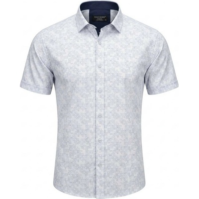 Ego man pánská košile krátký rukáv regular fit EKS327 bílá