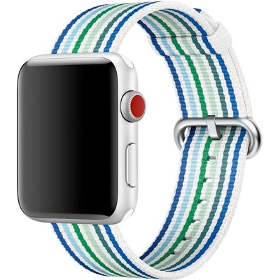 Apple Оригинална текстилна каишка за Apple Watch 42мм, 44мм, 45мм, 46мм, Ultra, Ultra 2, Ultra 3 49мм - Apple Watch Woven Nylon Band (син-зелен) (MRHG2ZM/A)