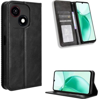 ZTE Кожен Ретро Калъф за ZTE Blade A35e- Магнитно затваряне, Държач за Карти и Стойка, вкл. Протектор, 4 Цвята