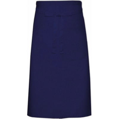 Link Kitchen Wear Kuchařská zástěra s kapsou keprová, praní na 60 °C modrá námořní, 70 x 120 cm X1000T