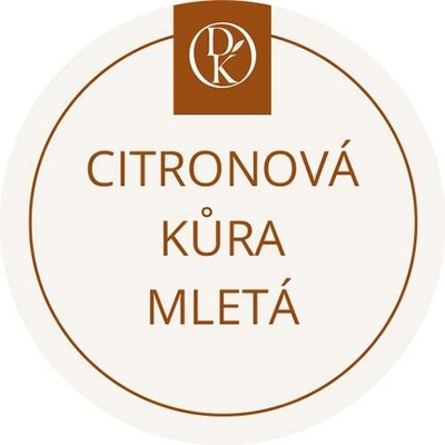 Davídkovo koření Etiketa Citronová kůra mletá béžová průměr 4,5 cm 1 ks