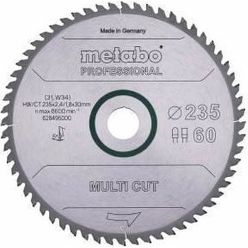 Metabo Pílový kotúč Multi Cut Professional 235x30 Z60 FZ/TZ 5° 628495000