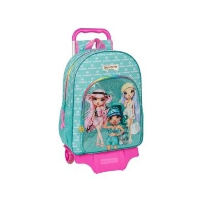 Rainbow High Училищна чанта с колелца Rainbow High Paradise цвят тюркоаз 33 x 42 x 14 cm