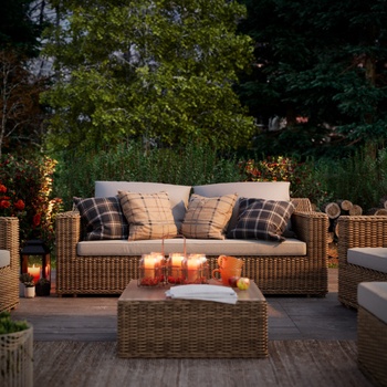 Kvalitex bavlna Nordic Collection Káro tmavo hnedé 30 x 40 cm