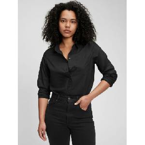 GAP Риза от поплин The Perfect Shirt GAP GAP | Cheren | ЖЕНИ | XXS