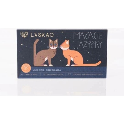 Natural Jihlava Kočičí jazýčky mléčná čokoláda pomeranč 80 g