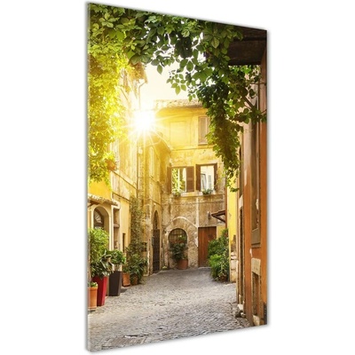 Vertikálny foto obraz sklo tvrdené Talianske uličky 50x100 cm