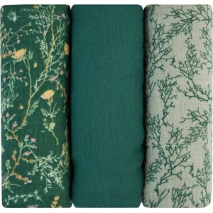 KikkaBoo Комплект 3 бр муселинови пелени 75х75 см Secret Garden Green (31103010103) - tary