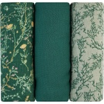 KikkaBoo Комплект 3 бр муселинови пелени 75х75 см Secret Garden Green (31103010103)