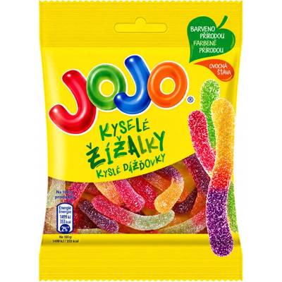 JOJO Kyslé dážďovky ovocné 80 g