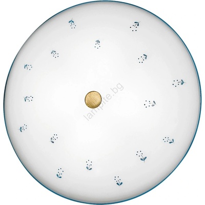 Kolarz 731. U14.4. 17- Плафон NONNA 4xE27/60W/230V Ø 54 см син/месинг (KL0271)