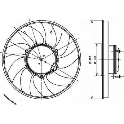 Ventilátor chladenia motora VALEO 696083